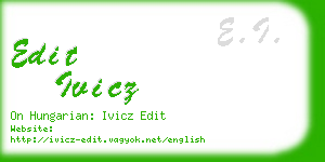 edit ivicz business card